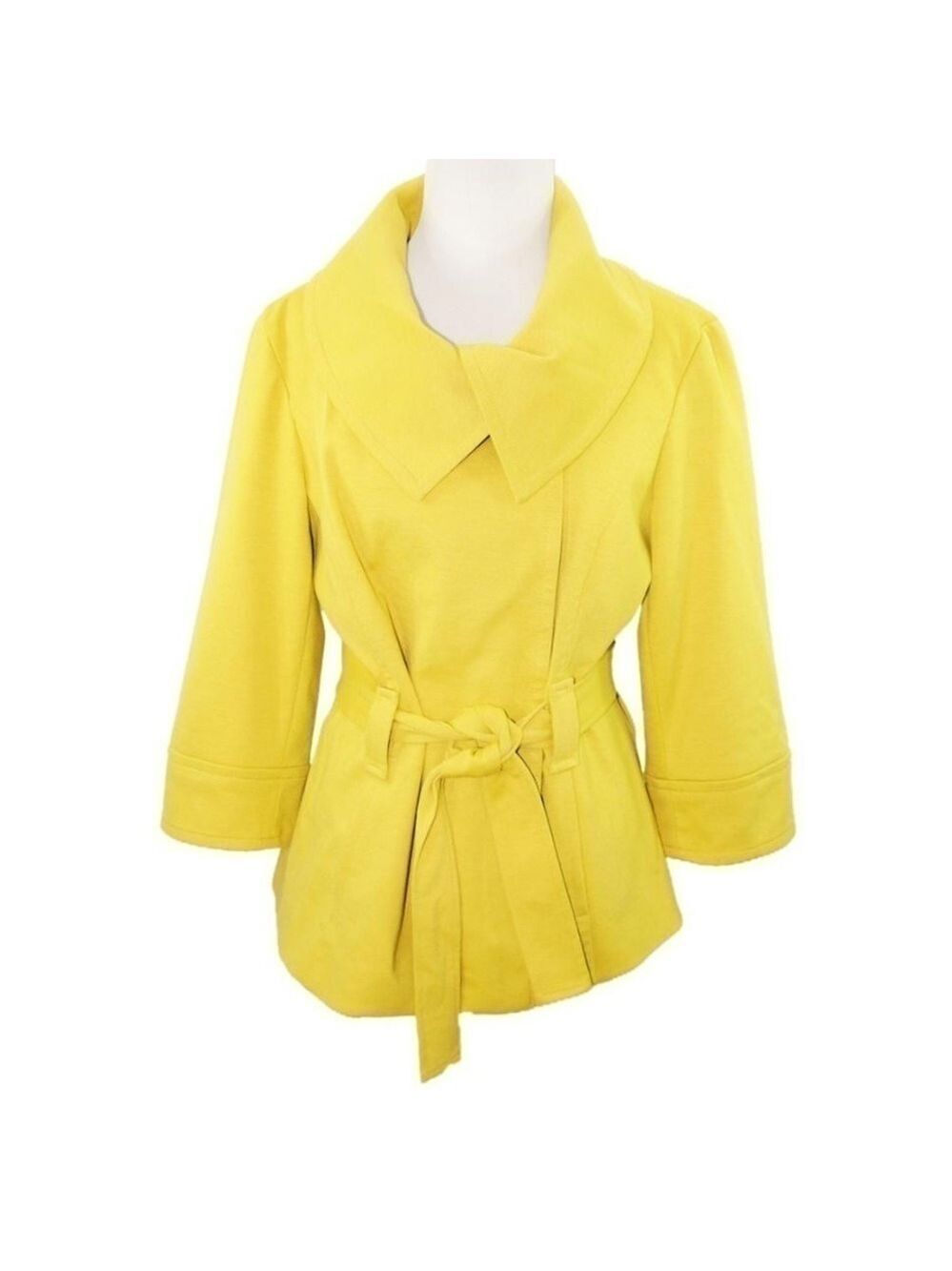 Sandro Sportswear pointed fold over collar asymmetrical wrap jacket size M